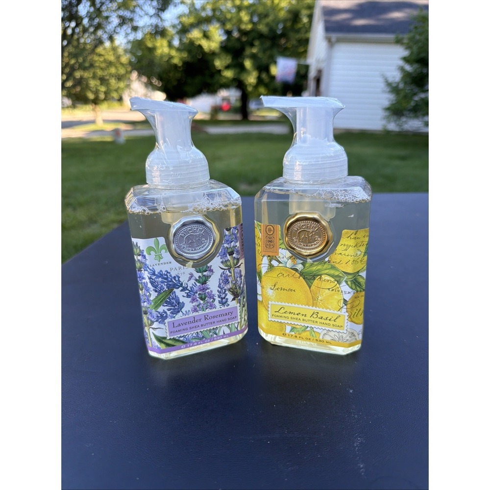 Michel Design Works Foaming Hand Soap Set Lavender Rosemary Lemon Basil NIP